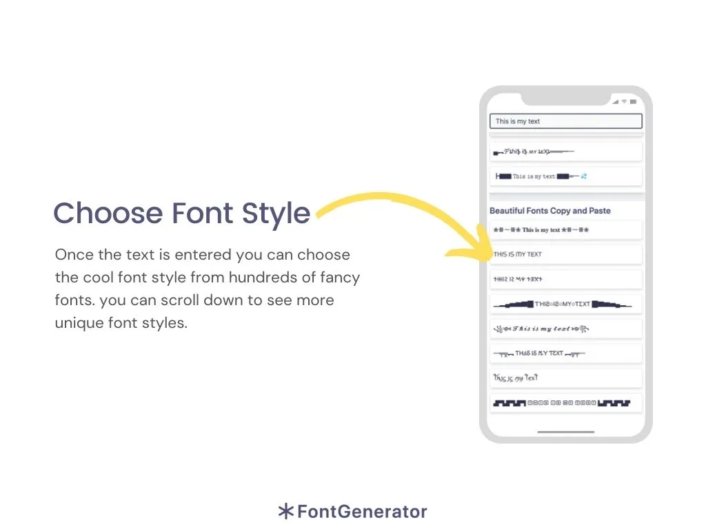 Font generator enter text