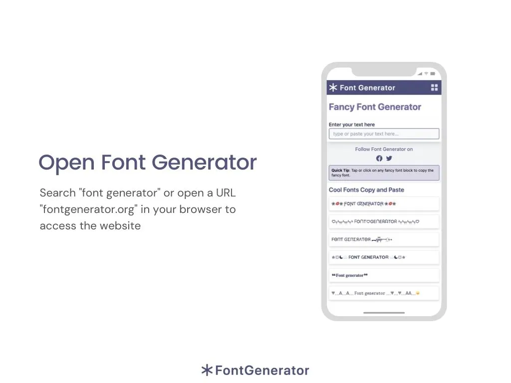 Font generator open